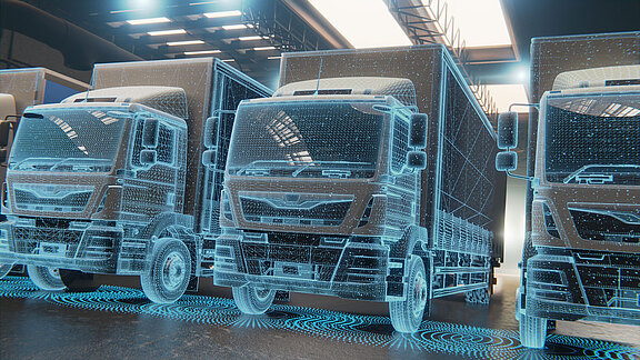 floureszierende lkw